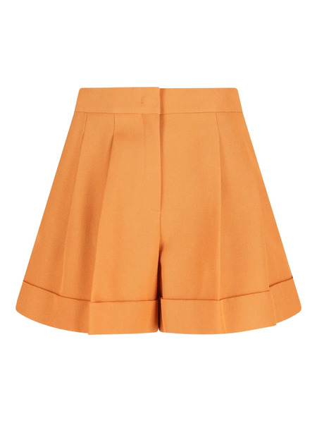  Fendi Double-pleat Tailored Shorts - Orange 