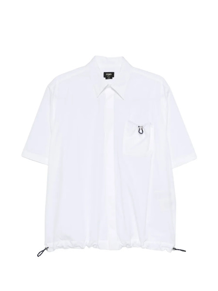  Fendi Drawstring Logo Shirt - White 