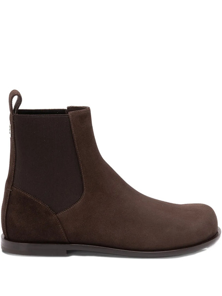  Fendi Elastic-panel Suede Boots - Brown 
