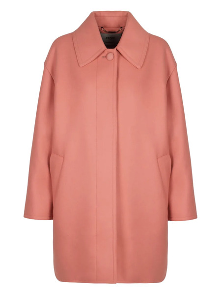  Fendi Elasticated-back Single-breasted Coat - Pink 