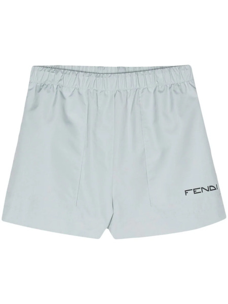  Fendi Elasticated-waistband Shorts - Blue 