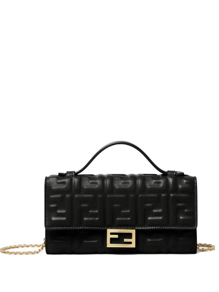  Fendi Embossed Handle Wallet - Black 