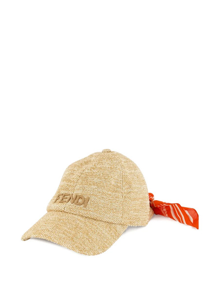  Fendi Embroidered-logo Baseball Cap - Neutrals 