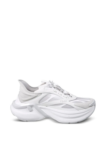  Fendi F-light Panelled Sneakers - White 