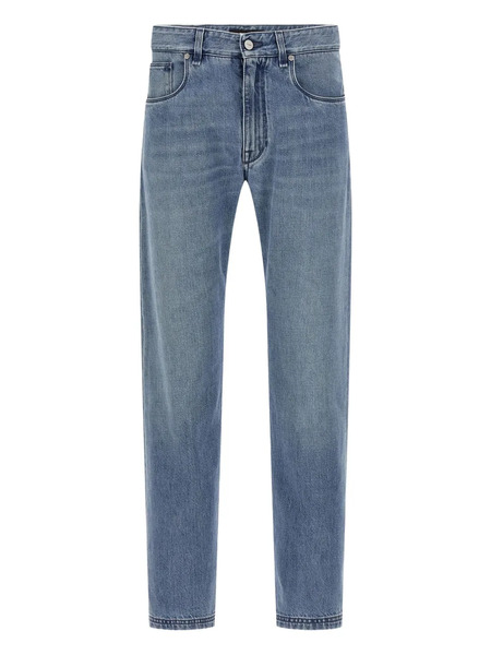  Fendi Faded-effect Five-pocket Jeans - Blue 