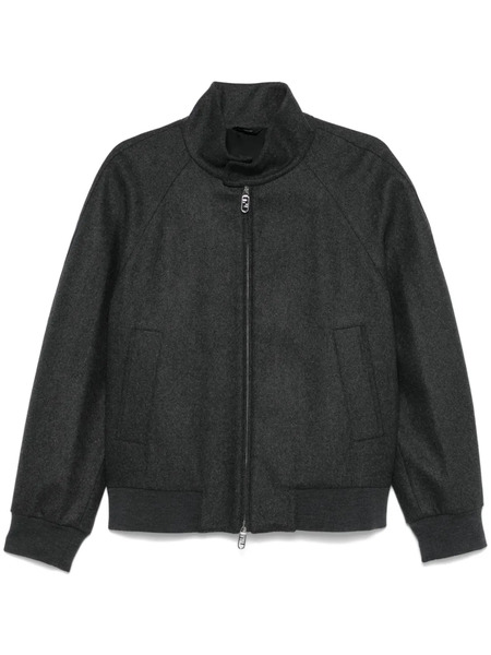  Fendi Felted Bomber Jacket - Grey 