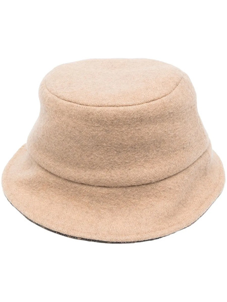 Fendi Felted Wool-silk Bucket Hat - Neutrals 