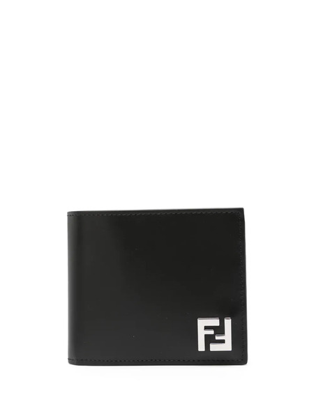  Fendi Ff Bi-fold Leather Wallet - Black 