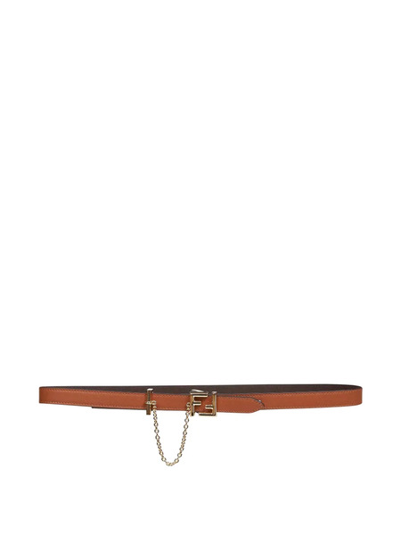  Fendi Ff Buckle Reversible Belt - Brown 