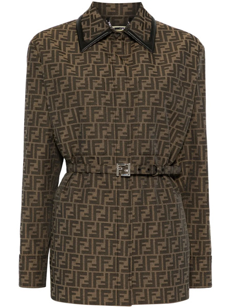  Fendi Ff Canvas Jacket - Brown 