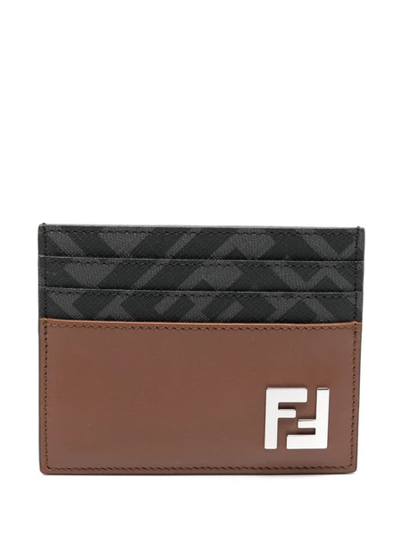  Fendi Ff Card Holder - Brown 