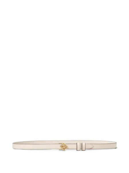  Fendi Ff Diamonds Buckle Leather Belt - Neutrals 