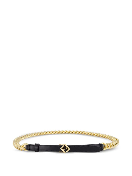  Fendi Ff Diamonds Chain Belt - Black 