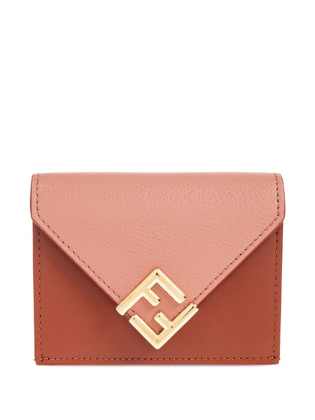  Fendi Ff Diamonds Logo-plaque Wallet - Pink 