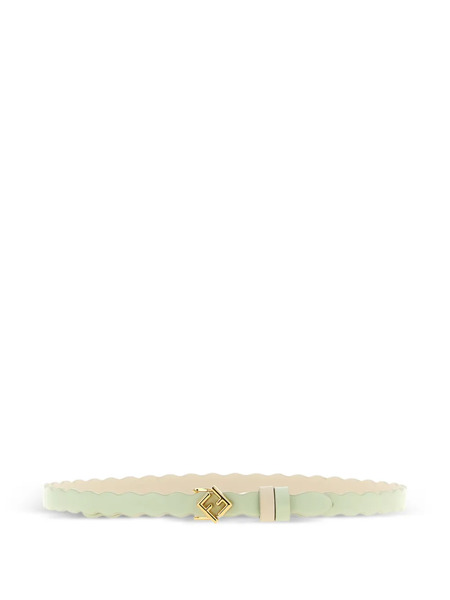  Fendi Ff Diamonds Reversible Leather Belt - Green 