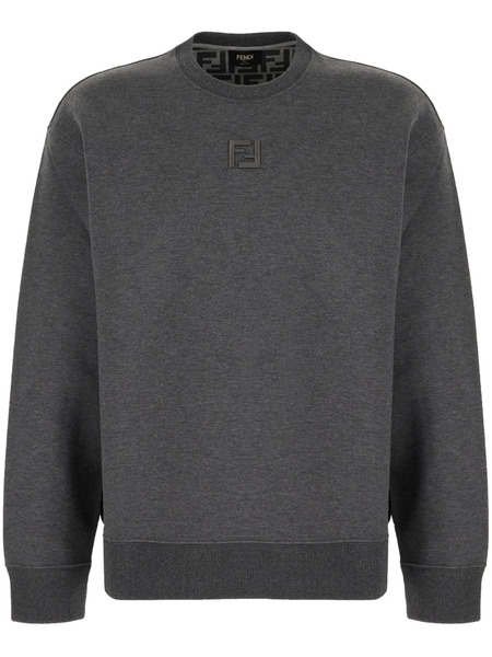  Fendi Ff-embroidered Sweatshirt - Grey 