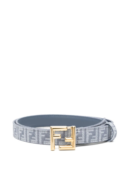  Fendi Ff-jacquard Belt - Blue 