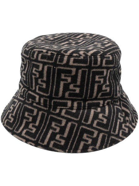  Fendi Ff-jacquard Bucket Hat - Black 