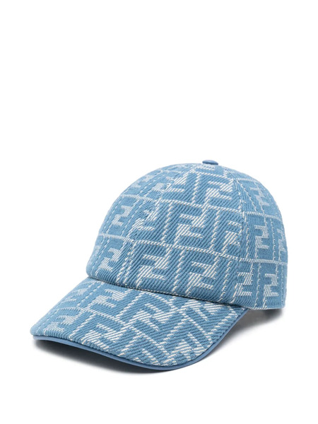  Fendi Ff-jacquard Cap - Blue 