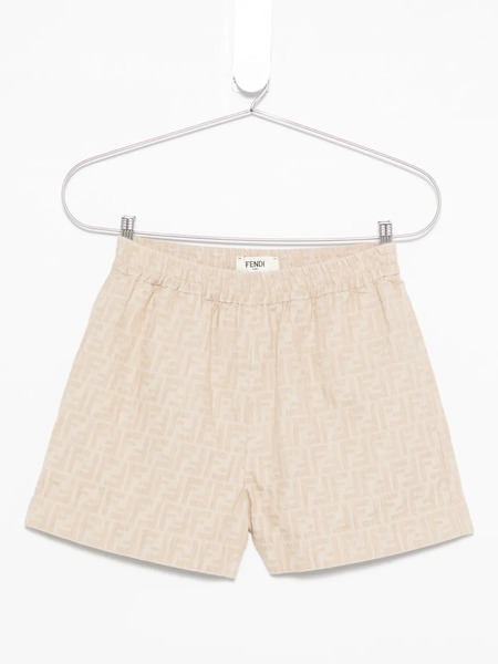  Fendi Ff-jacquard Shorts - Neutrals 