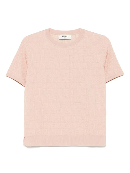 Fendi Ff-jacquard T-shirt - Pink 