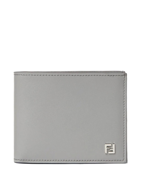  Fendi Ff Leather Wallet - Grey 