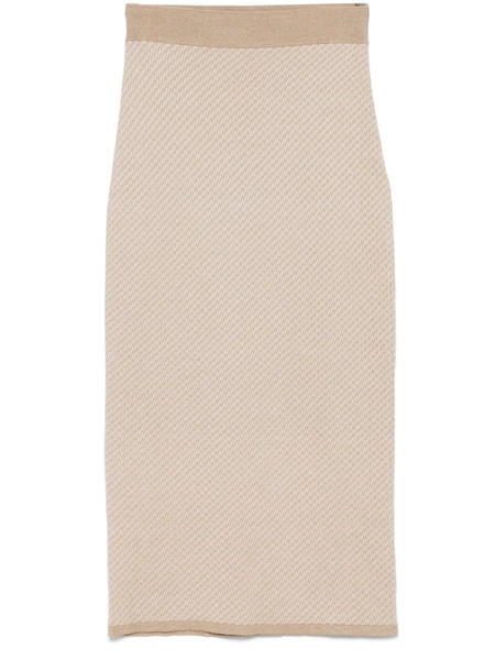  Fendi Ff Midi Skirt - Neutrals 
