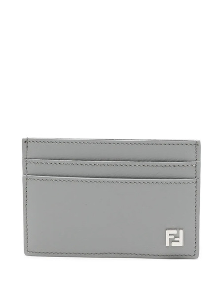  Fendi Ff-motif Cardholder - Grey 