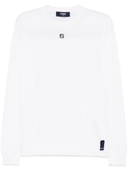 Fendi Ff-motif Sweater - White 
