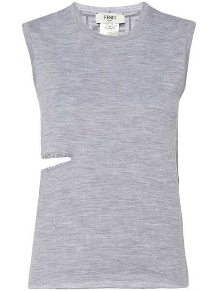  Fendi Ff-motif Tank Top - Grey 