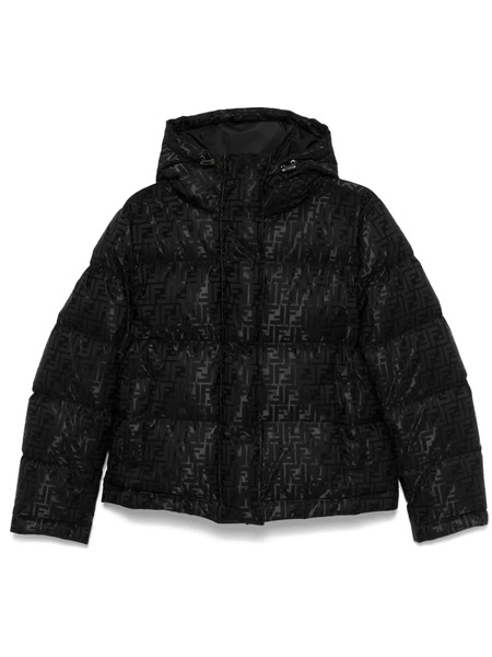  Fendi Ff-pattern Puffer Jacket - Black 