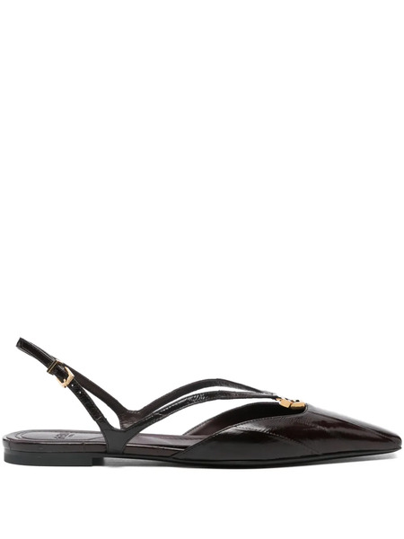  Fendi Ffold Flap Pumps - Brown 