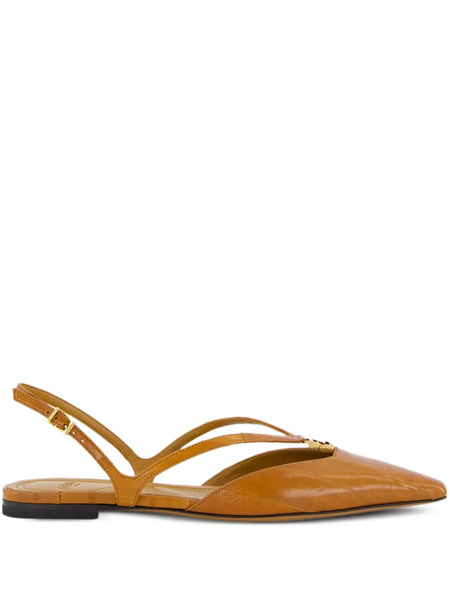  Fendi Ffold Flat Pumps - Brown 