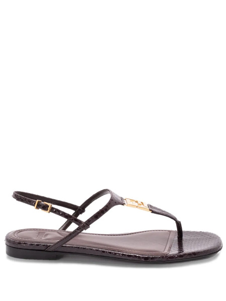  Fendi Ffold Flat Sandals - Purple 