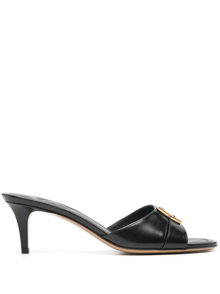  Fendi Ffold 55mm Leather Mules - Black 