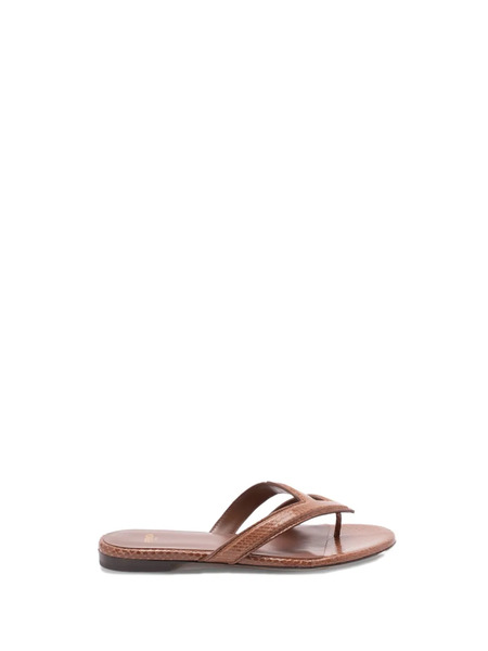  Fendi Fling Flat Sandals - Brown 