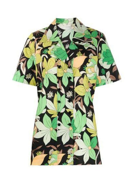  Fendi Floral Print Short Sleeve Shirt - Multicolour 