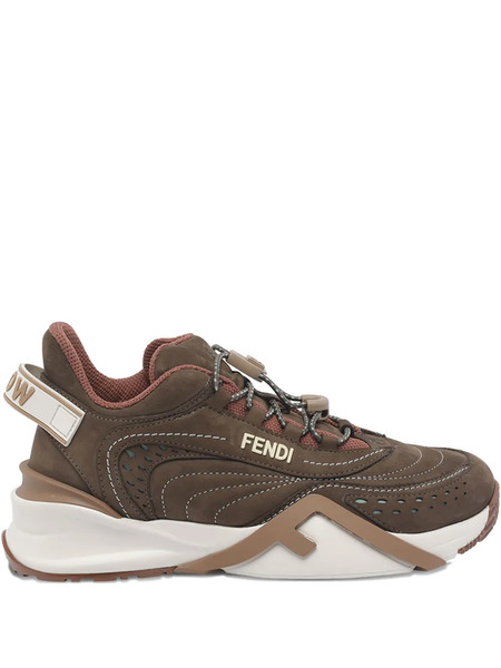  Fendi Flow Logo Sneakers - Brown 
