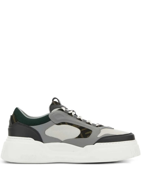  Fendi Force Leather Sneakers - White 