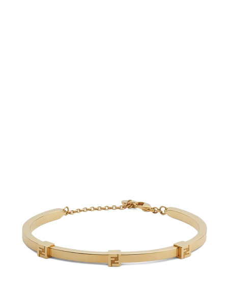  Fendi Forever Logo Rigid Bracelet - Gold 