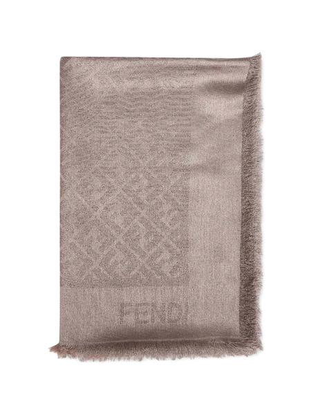  Fendi Frayed Jacquard Scarf - Pink 