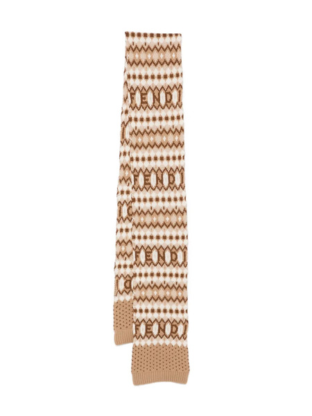  Fendi Geometric-pattern Scarf - Brown 