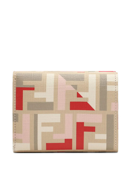  Fendi Geometric-pattern Wallet - Neutrals 