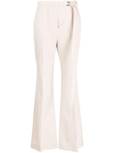  Fendi High-waisted Wool Flared Trousers - Neutrals 