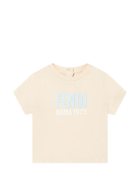  Fendi Kids Button-up T-shirt - Neutrals 