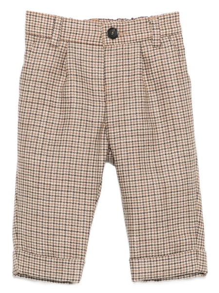  Fendi Kids Checked Chinos - Neutrals 