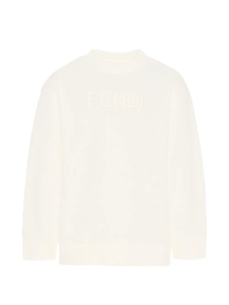  Fendi Kids Crew Neck Sweatshirt - Neutrals 