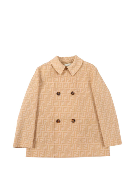 Fendi Kids Double-breasted Coat - Neutrals 