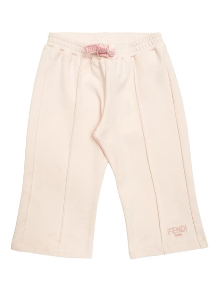  Fendi Kids Embroidered Drawstring Track Pants - Pink 