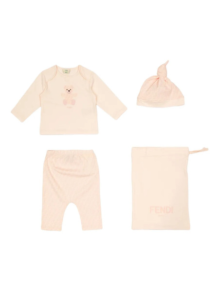  Fendi Kids Ff-pattern Gift Set - Neutrals 
